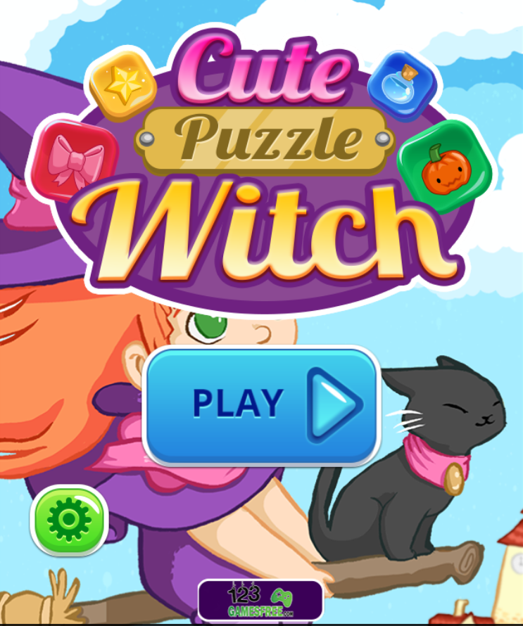  game Cute puzzle witch