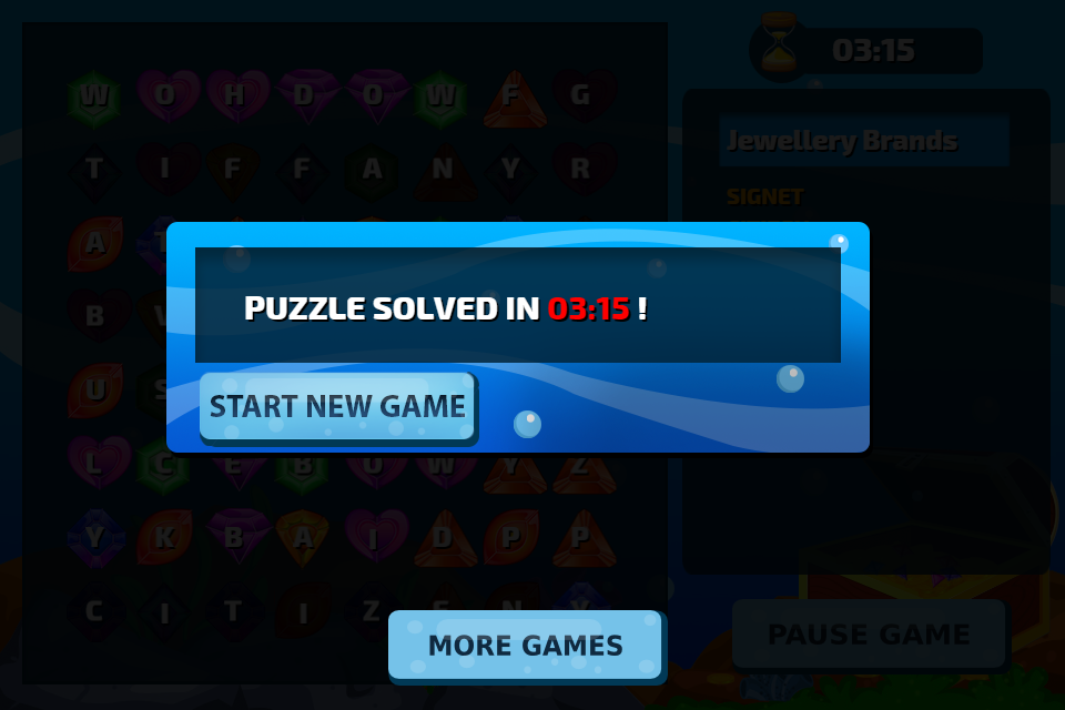 Game Jewel word search